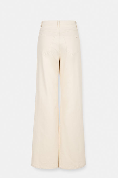 Krem farmerke širokih nogavica Tiffany Production